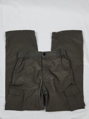 Boy's Youth "Cargo Pants" Olive Green - Zip-Off Legs To Shorts Sz Medium